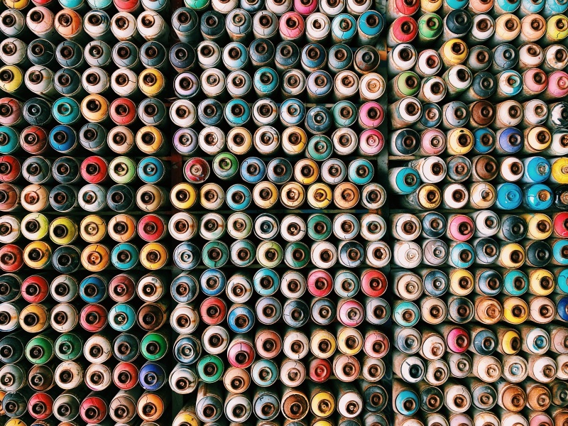 Collection of Spray Paint Cans