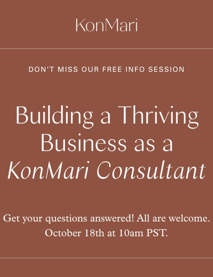 KonMari Consultant Course - Info Session